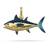 14K Yellow Gold  Blackfin Tuna Pendant with Enamel